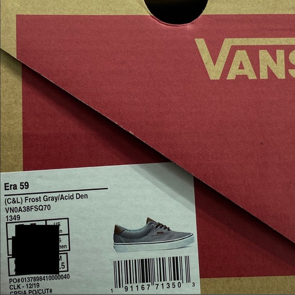 VANS ERA 59 Canvas & Leather Frost Gray/Acid Denim - Picture 15 of 15